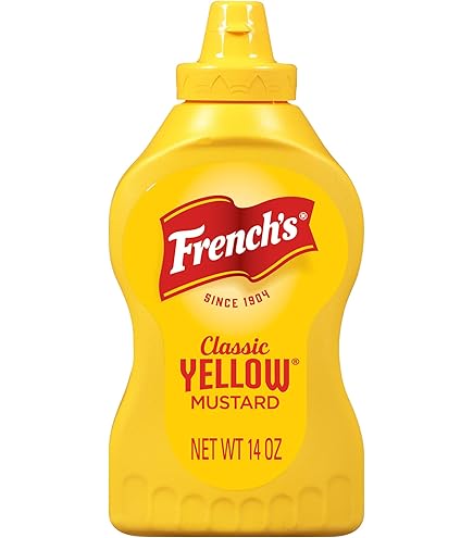 French’s Yellow Mustard, Classic, Stone-Ground #1 Grade Mustard Seeds, Product of the USA, Gluten Free, No Artificial Flavors
