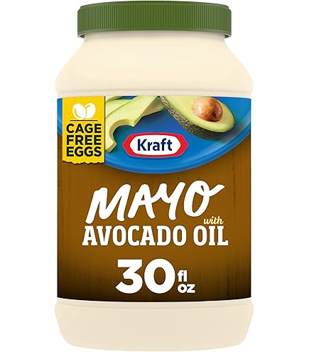 Kraft Mayo with Avocado Oil Reduced Fat Mayonnaise - Classic Creamy Condiment for Sandwiches and Salads, Made with Cage-Free 